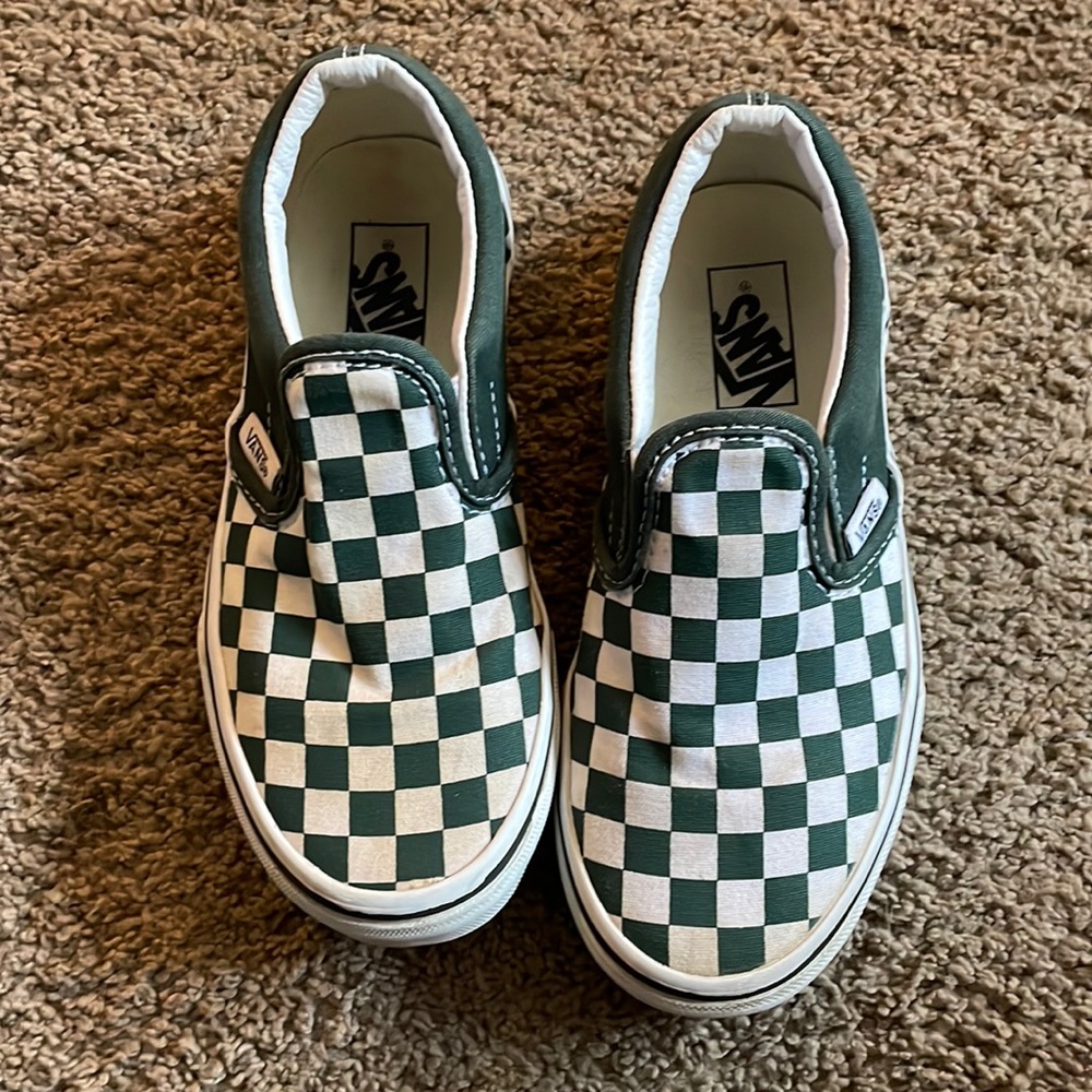 Green Checkered Vans